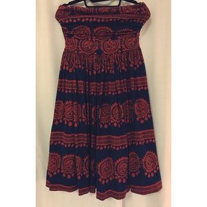 Anthropologie Strapless dress with pettycoat